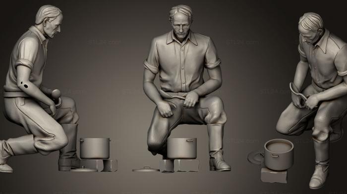 Figurines of people (workers 3, STKH_0157) 3D models for cnc